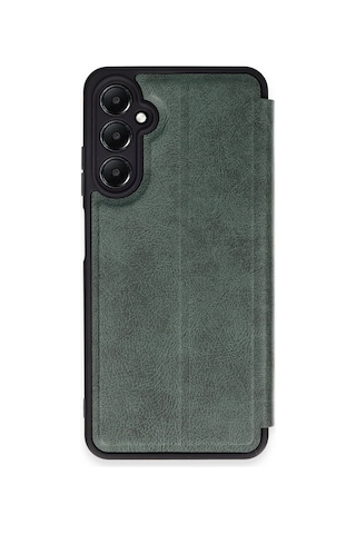 Newface - 310 - Samsung Galaxy Uyumlu A15 4g Kılıf Flip Cover - - Csmo-tex - Koyu Yeşil
