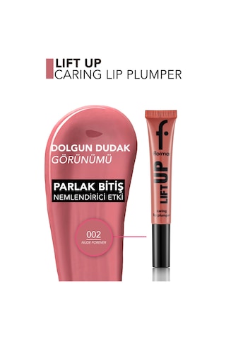 Flormar Lift Up Dolgun Görünüm Veren & Hyaluronik Asit Etkili Dudak Parlatıcısı 002 Nude Forever
