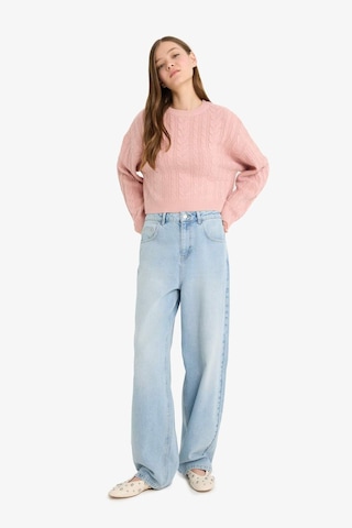 Defacto Coool Regular Fit Bisiklet Yaka Triko Kazak T4518az25wnpn83 Pembe