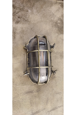 Eskıtme Oval Alüminyum Gövde Camlı Tavan/duvar Armatürü Antik Eskitme