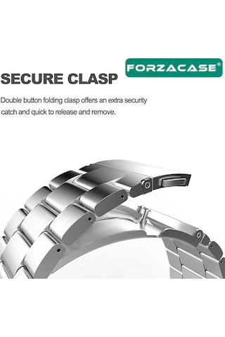 Forzacase Huawei Watch Gt 5 46mm İçin Metal Kordon Kayış - Fc141 Gümüş