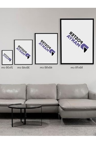Çiçek Desenli Sanatsal Tablo - Çerçeveli Poster
