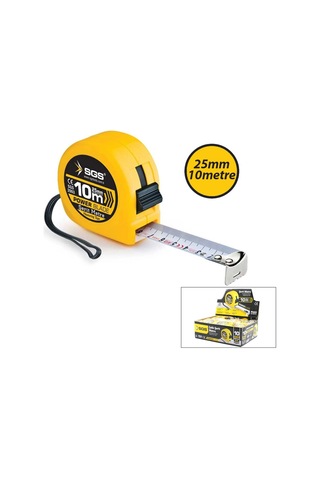 Sgs-2003 Şerit Metre 10mt X 25mt Stoplu - 12'li Paket Diğer