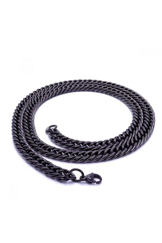 Erkek Balık Sırtı Çelik Erkek Kolye 1,6mm X 4mm 9183 Siyah