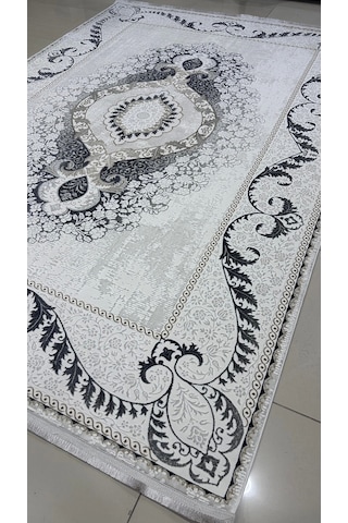 Safyün Halı Kadife Kf514 Gri 200 X 290 Renkli