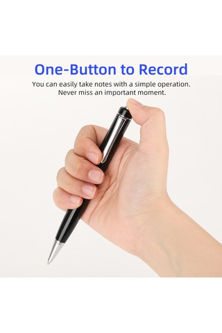 Geeroyoo Profesyonel Kalem Şeklinde Ses Kaydedici - 384 Saat Kayıt, Usb Şarj, Mp3 Çalar, 32gb Hafıza