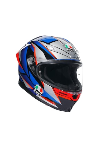 Agv K6 S Slashcut Blue Red Kapalı Kask