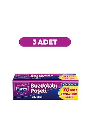 70 Li Buzdolabı Poşeti Küçük Boy 20 X 30 Cm Üçlü Paket
