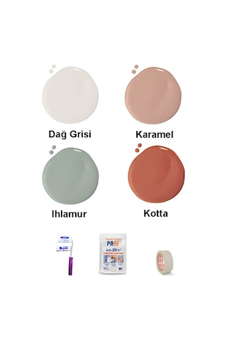 Bi Boya Geometrik Duvar Boyama Set 2 - 1 L