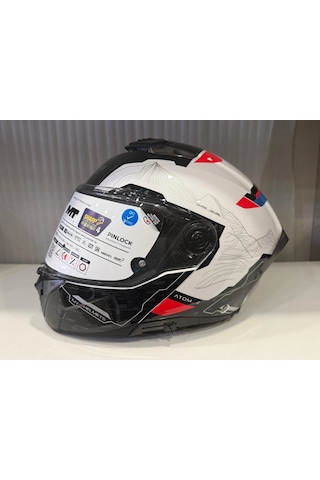 Kask Mt Atom 2 Highlands A7 Mavi/beyaz/siyah