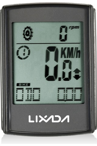 Lixada Büyük Ekran Kablosuz Bisiklet Bilgisayarı Siyah