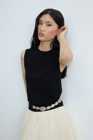 Suud Collection Siyah Lea Triko Bluz