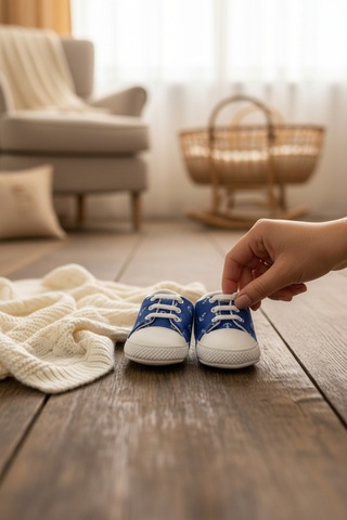 Balbeybi Bebek Deniz Çapalı Figürlü Spor Ayakkabı Kaydırmaz Taban İlk Adım Sneaker Ortopedik Hafif Günlük Mavi