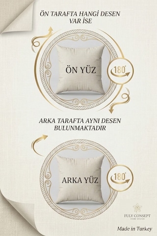 Fuly Consept Tarçın Kiremit Süet Dokulu Kare Kırlent Kılıfı