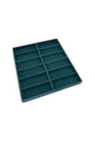 Yerli Üretim Havana Model Süet Kumaş Yeşil Renk 38 Cm / 36 Cm Gözlük Sergileme Çekmece Içi Stand Çok Renkli