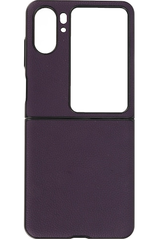 Oppo Find N2 Flip Mor Deri Kılıf Kaiyi