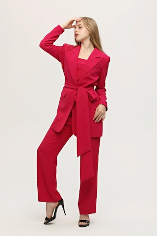 Ardanewline Feminist Fuşya Crop Pantolon Ceket Üçlü Takım 0106308 12