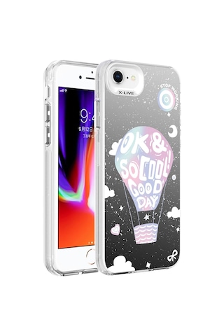 Apple Uyumlu iPhone Se 2020 Kılıf Desenli Zore Silver Sert Kılıf