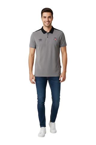 Beşiktaş Lisanslı Umbro Gri Polo T-shirt Gri