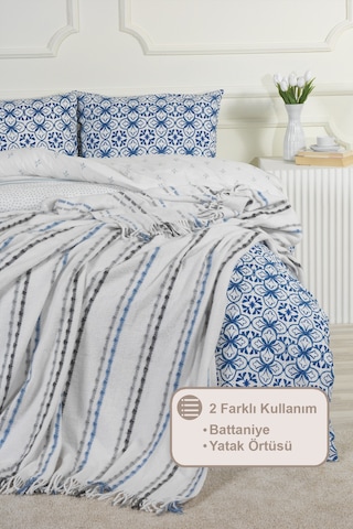 Elart Arden Battaniye Tek Kişilik Pamuklu 160x220 Cm Gri Gri