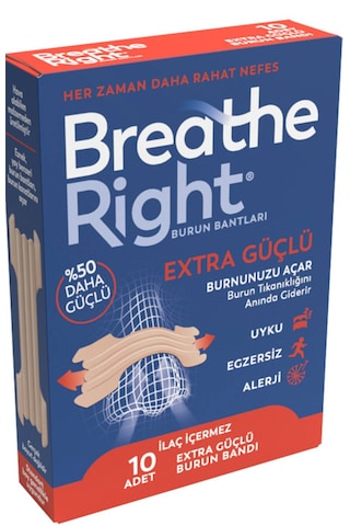 Breathe Right Burun Bandı Extra Standart Boy 10 Lu, 6 Kutu