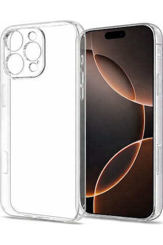 Apple iPhone 16 Pro Max Uyumlu Kılıf Şeffaf Kamera Korumalı 3d