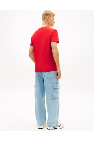 Tommy Hilfiger Tjm Normal Kesim Büyük Bayraklı Kısa Kollu Erkek Kırmızı T-shirt Dm0dm22645xl8 Kirmizi