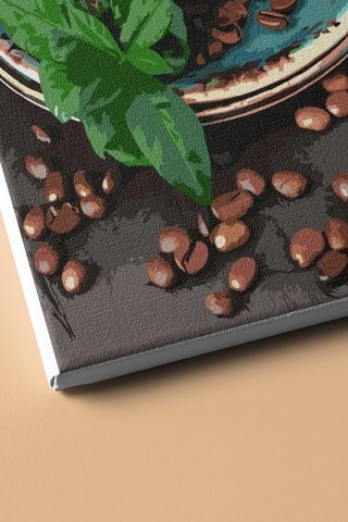 Webstyle Sayılarla Boyama Seti Kasnaklı Mavi Fincanlar 60x75 Cm
