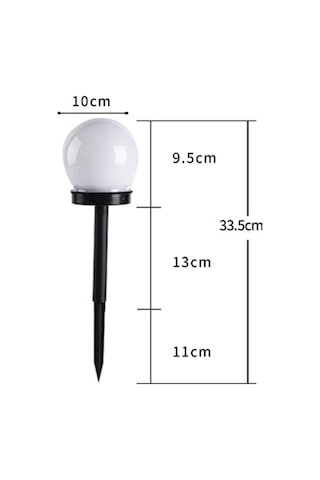 Tongxida 2 Adet Güneş Enerjili Led Çimen Lambası - Çevresel, Su Geçirmez, Bahçe/çatı İçin Beyaz Işık, 8-10 Saat Süre