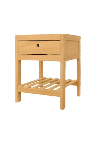 Doğal Ahşap Çekmeceli Komodin 1. Sınıf Masif Çam Ağacı 35x35x50