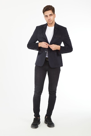 Sposo G-192 Dar Kalıp Örme Kumaş Lacivert Erkek Blazer Ceket Lacivert