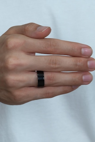 8Mm Geniş Düz Model Parlak Çelik Alyans Yüzük Cl28 553613323 Gümüş