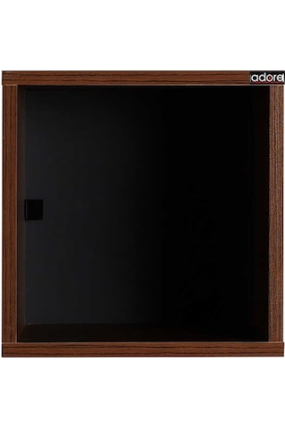 Adoremobilya Dekoratif Kare Duvar Rafı - Ispanyol Ceviz