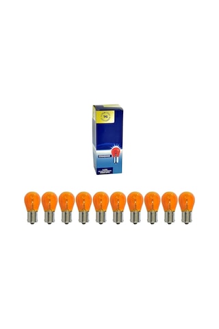 Tas 10X PY21W Uyumlu 12V 21W 93 Sinyal Ampul Turuncu Amber 10 Adet