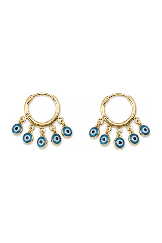 Nazar Boncuk Detaylı Küpe-626 Gold