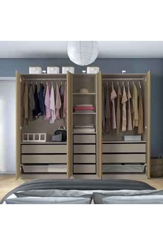 Ikea Çok Renkli Geniş Kapaklı Gardırop 250x58x201 Cm