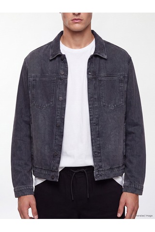 Lcw Jeans Gri Loose Fit Erkek Jean Ceket