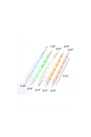Merrys Nail Art Tırnak Süsleme Kalemi Dot Noktalama Kalem Seti 5'li