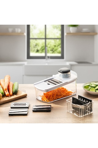 Emsan Smart Hazneli Dilimleyici 6 Parça Beyaz