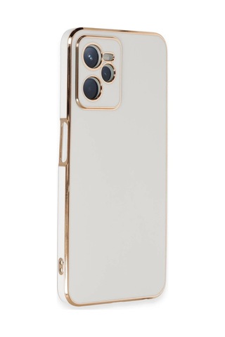 Newface - 351 - Realme C35 Kılıf Volet Silikon - Csmo-tex - - Beyaz