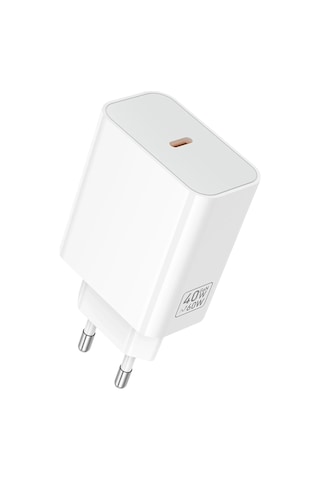 Hoco. C162a 40w Pd Destekli Type-c Tek Port Eu Şarj Adaptörü - Beyaz
