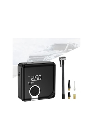Oto Kompresör Şarjlı Taşınabilir Powerbank El Fenerli Araç Lastik Şişirme Pompası Flaşör Göstergeli - 872846373 Oto Kompresör Şarjlı Taşınabilir Powerbank El Fenerli Araç Lastik Şişirme Pompası Flaşör Göstergeli - 872846373