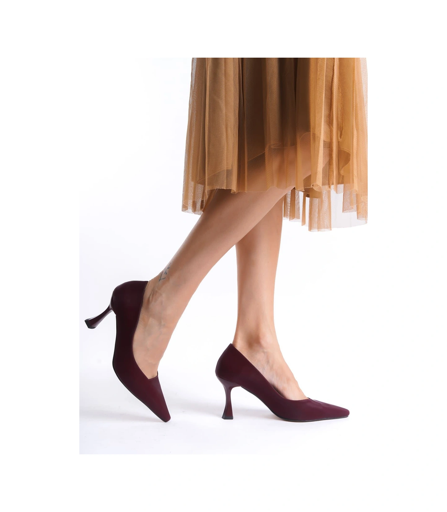 Kocadal Kocadal Cordelia Kadın Bordo Saten Stiletto Muhtelif