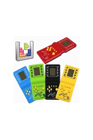 Nostalji Oyuncak El Atarisi  Tetris Brick Game Sarı.kırmızı.mavi.yeşil