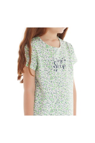 Kız Çocuk T-shirt 51824 - Çiçek Baskılı Baskılı