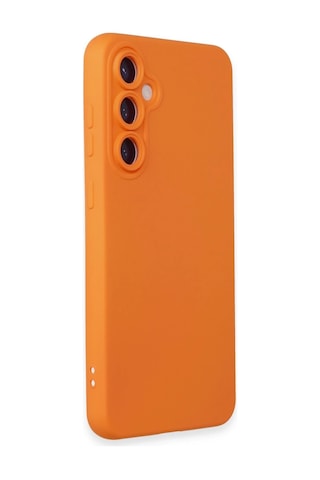 Newface - 530 - Samsung Galaxy Uyumlu S23 Fe Kılıf Nano İçi Kadife Silikon - Csmo-tex - - Turuncu