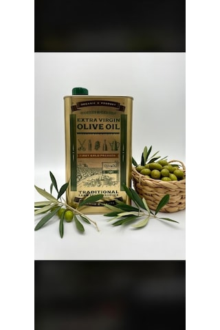 1 Litre Metal Retro Kutu Erken Hasat Soğuk Sıkım