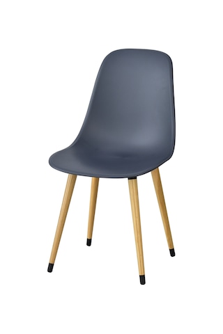 Vilinze Eames Naturel Ahşap Ayak Plastik Füme Sandalye Eames-beyaz