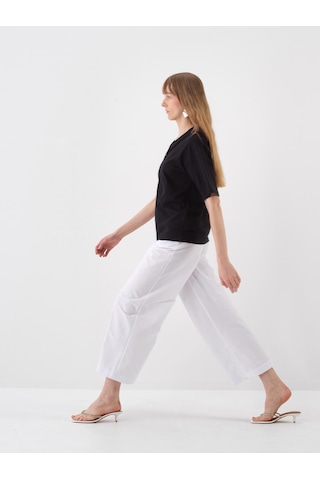 Xint Siyah Pamuk Dokulu Oversize Bluz 602471
