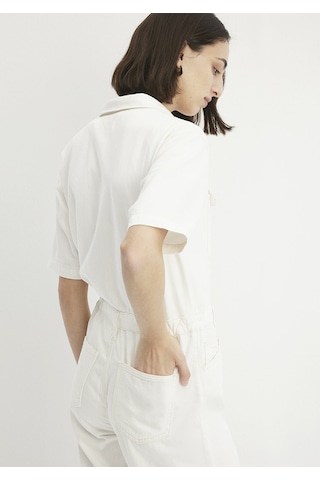 Mavi - Doria Iconic Kırık Beyaz Denim Tulum 101265-86431 Ekru